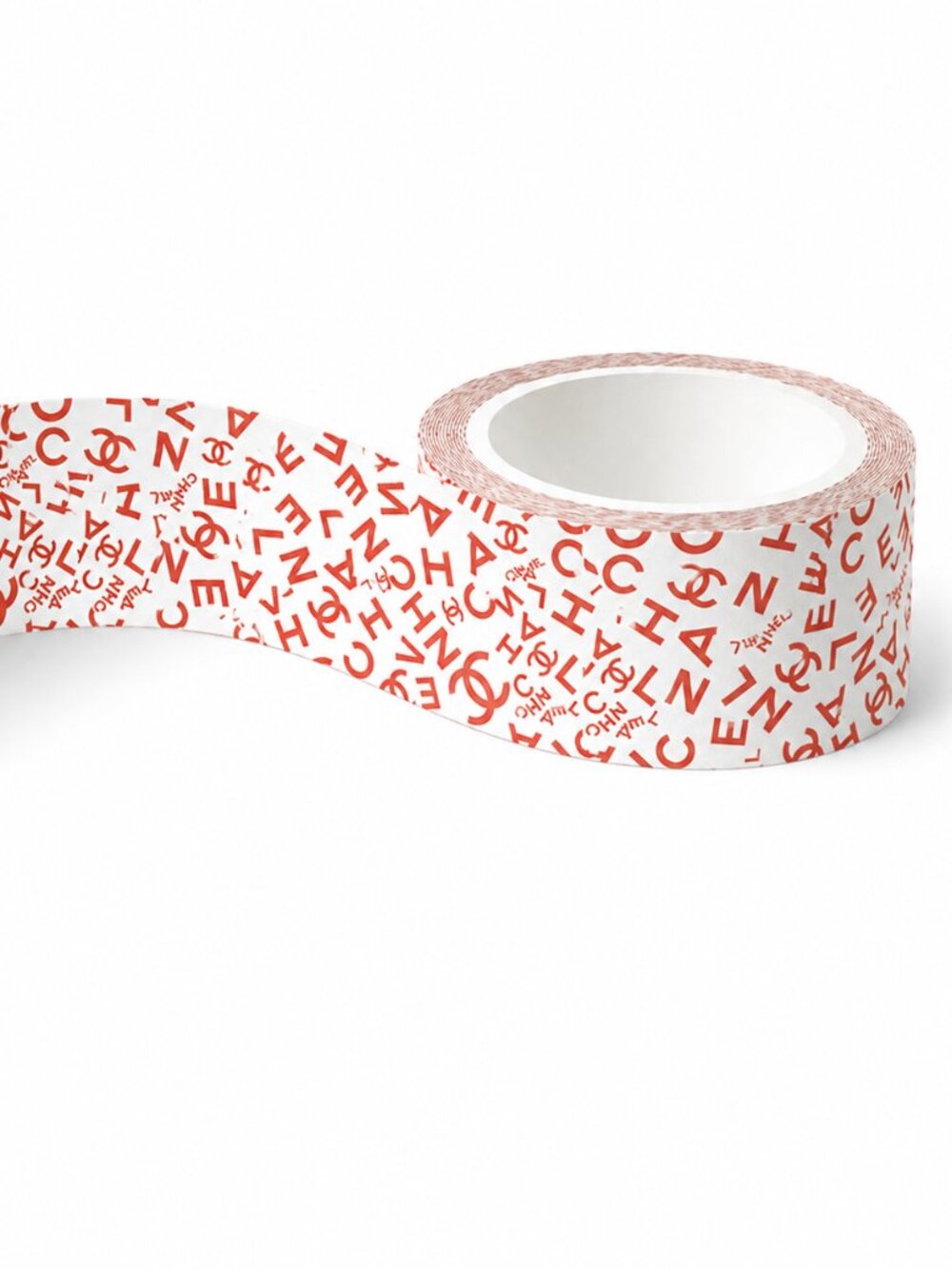 Chanel Luxe Washi Tape - (Red Typography)